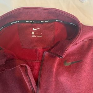 Red Nike Golf 1/4 zip pullover